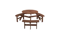 Slickblue 6-Person Outdoor Picnic Table for Comfortable and Stylish Outdoor Dining