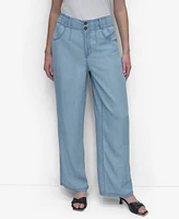 Dkny Women's Chambray Wide-Leg Pants