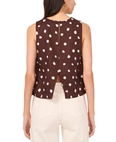 1.State Women's Printed Crewneck Sleeveless Top