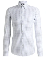 Boss by Hugo Men's Slim-Fit Geometric Print Performance Shirt