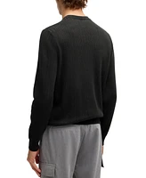 Boss by Hugo Men's Vertical Striped Regular-Fit Sweater