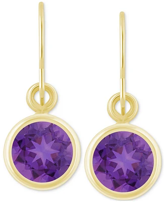 Macy's Created Sapphire Oval Stud Earrings (1-1/2 ct. t.w.) 10k Yellow Gold (Also Additional Gemstones)