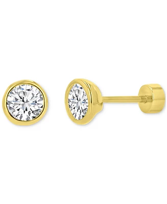 Cubic Zirconia Stud Earrings (1-1/2 ct. t.w.) in 14k Gold-Plated Sterling Silver