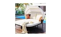 Slickblue Patio Daybed with Retractable Canopy for Comfortable Outdoor Relaxation