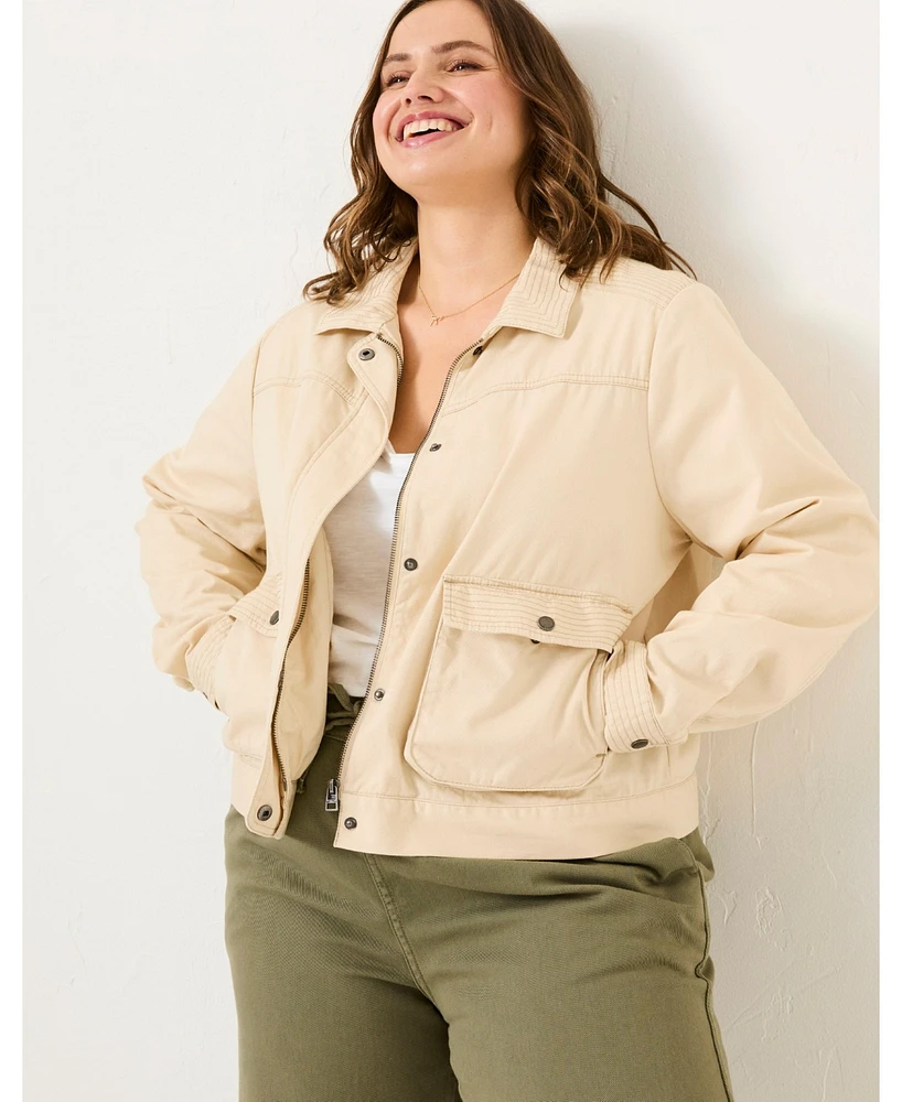 FatFace Plus Sienna Crop Jacket