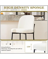Dyhome Bar Stools Set of 4, 28 Inches Modern Counter Height Bar Stools with High Back Metal Legs, Upholstered Tall Barstools for Kitchen Island, Cafe,