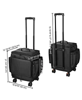 Byootique Rolling Makeup Train Case w/ Backpack Travel Barber Cosmetic Storage