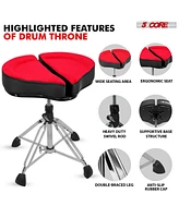 5 Core Drum Throne Sponge Padded Guitar Stool Drummer Seat for Adults & Kids