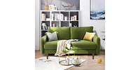 Slickblue Round Arm Loveseat for Elegant and Comfortable Living Room Seating