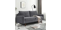 Slickblue Round Arm Loveseat for Elegant and Comfortable Living Room Seating