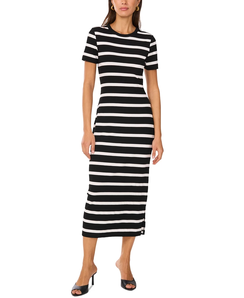 Vince Camuto Women's Round-Neck Knit T-Shirt Midi Dress