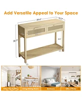 Slickblue Console Table with 2 Drawers for Entryway Storage and Stylish Decor