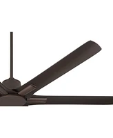 60" X-Force Farmhouse Rustic Indoor Outdoor Ceiling Fan 6 Blade Remote Control Emperial Bronze Finish Brown Blades Bedroom Patio Living Room Kitchen P