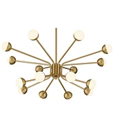 Possini Euro Design Aries 30" Modern Chandelier Ceiling Light Fixture Dining Room Over Table Kitchen Island Foyer Hanging Sputnik 16-Light Led Dimmabl