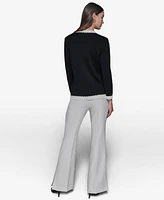 Karl Lagerfeld Paris Women's High-Waisted Flare-Leg Pants