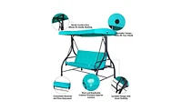 Slickblue 3-Seat Swing Chair for Comfortable and Relaxing Outdoor Seating