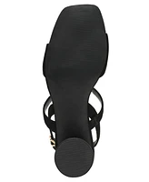 Anne Klein Women's Felipa Flower Embellished Block Heel Dress Sandals