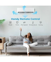 27K Btu 2 Zone 12K Btu 22 SEER2 Mini Split Air Conditioner Work with Alexa