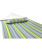 Sorbus Double Hammock With Stand - Quilted Fabric