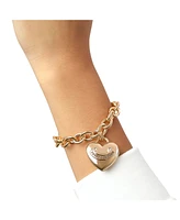 Juicy Couture Gold-Tone Chain Bracelet with Heart Charm