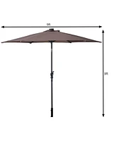 Slickblue Led Solar Umbrella for Outdoor Shade and Energy-Efficient Lighting