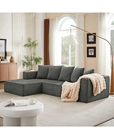 Boyel Living Chenille L-Shaped Sectional Sofa Set,Morden Modular Sectional Sofa
