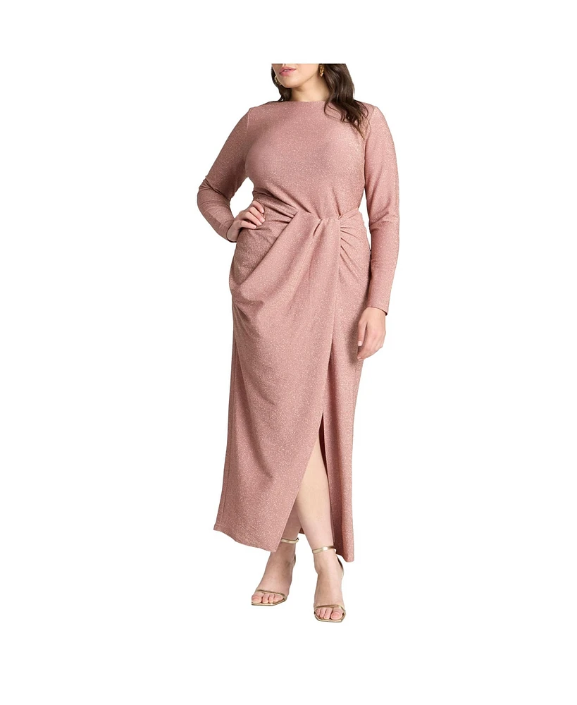 Eloquii Plus Size Lurex Maxi Dress