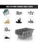 Xdovet Garage Organizer Bins, 30PC Wall Mount Storage Small Parts Bins With Peg Board And Install Screws, Store Your Nuts, Bolts, Screws, Nails, Beads