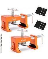 Xdovet Cabinet Clamps Face Frame Cabinet Clamps for Cabinets Installation Easy to Operate and Accurate Positioning Complimentary a Drill Orange-2Pack