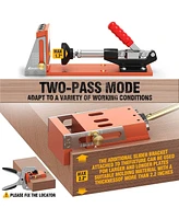 Xdovet Pocket Hole Jig Kit, Professional and Upgraded All-Metal Pocket Screw Jig, Diy Woodworking Punch Locator Kit with Drill Bits Hole Screws Hole P