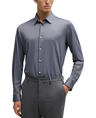 Boss by Hugo Men's Slim-Fit Performance-Stretch Shirt