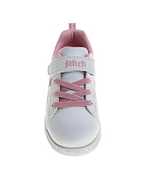 Disney Little Girls Stitch Ohana Hook and Loop Sneakers