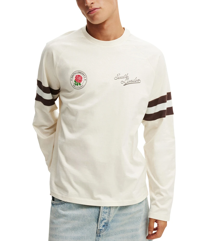 Cotton On Men's Long Sleeve Soccer T-Shirt