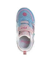 Disney Toddler and Little Girls Stitch Angel Hook Loop Pull Tab Light Up Fashion Sneakers