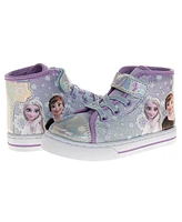 Disney Toddler and Little Girls Frozen Anna Elsa High Top Sneakers