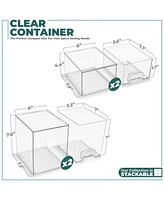 Sorbus 4 Piece (7.6 and 4.4 Tall) Makeup Organizer Case with Pull-Out Drawers