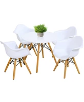 Gouun 5 Piece Kids Modern Round Table Chair Set