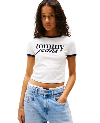 Tommy Jeans Women's Slim Logo Ringer T-Shirt
