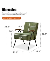 Lovmor Modern Accent Chair High Back, Living Room Chairs with Metal Legs and Soft Padded