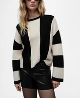 Mango Women's Striped Knit Sweater