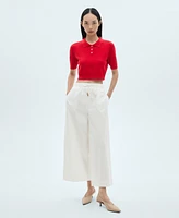 Mango Women's Pockets Detail Culotte Pants