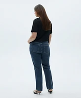 Mango Women's Matilda Rinse Wash Straight Jeans
