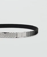 Mango Women's Skinny Metal Belt