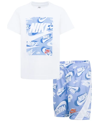 Nike Sportswear Little Boys 2-Piece T-Shirt & Mesh Shorts Set