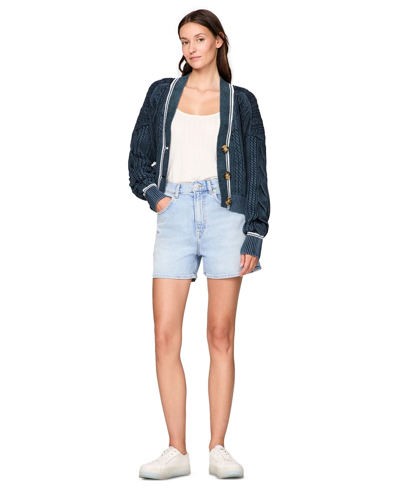 Tommy Jeans Women's Denim High-Rise Mom Shorts