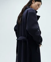 Mango Women's Belted Wool Coat