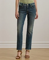 Lauren Ralph Women's Mid-Rise Straight Ankle Jeans