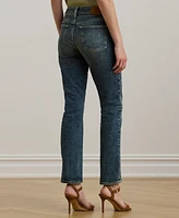 Lauren Ralph Women's Mid-Rise Straight Ankle Jeans, Regular & Petite