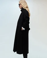 Mango Women's Belt Handmade Coat