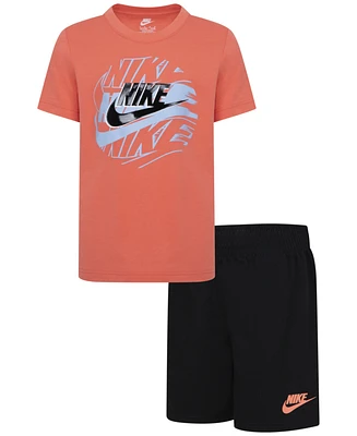 Nike Little Boys "On The Move" Logo T-Shirt & Shorts Set